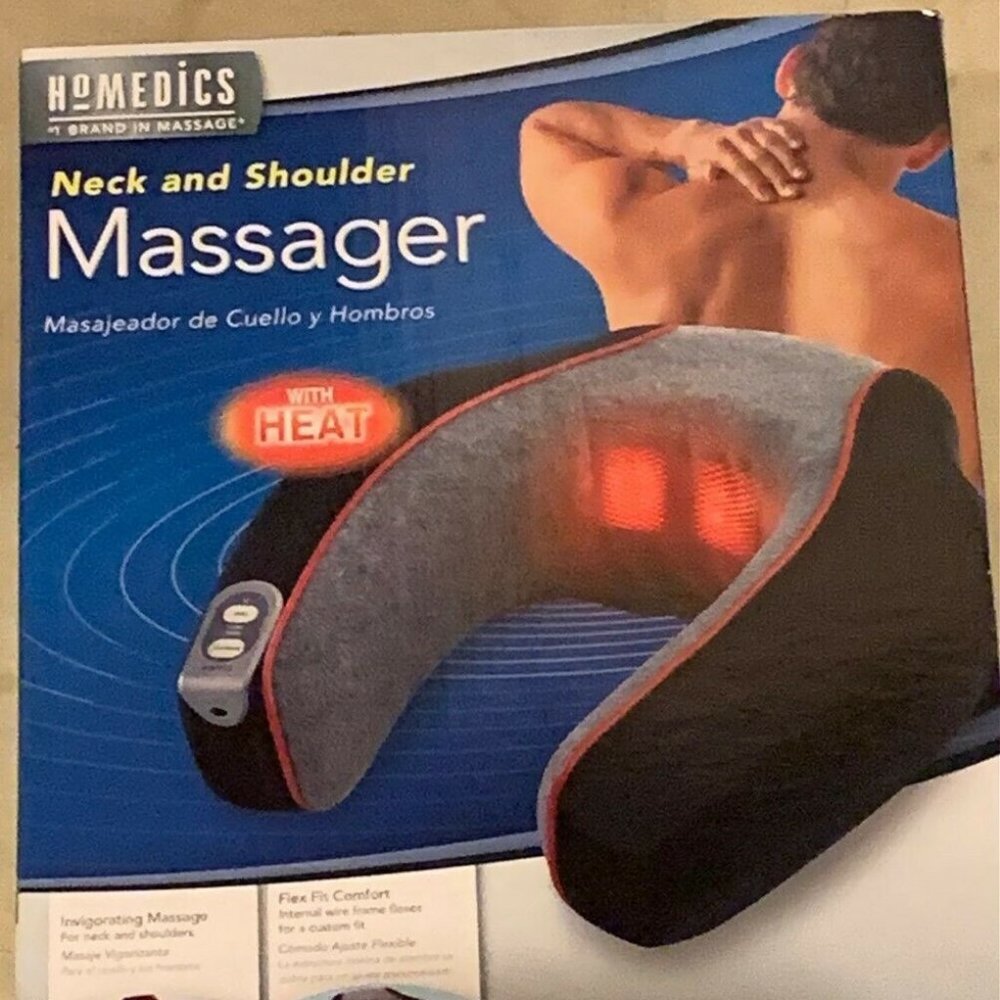 BRAND NEW HOMEDICS NECK & SHOULDER MASSAGER WITH HEAT VIBRATION
